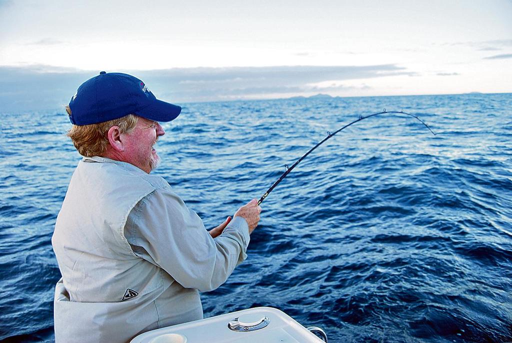 The Old Man hit bottom and went to start his upwards crank, but found his rod loaded up instead. © Lee Brake